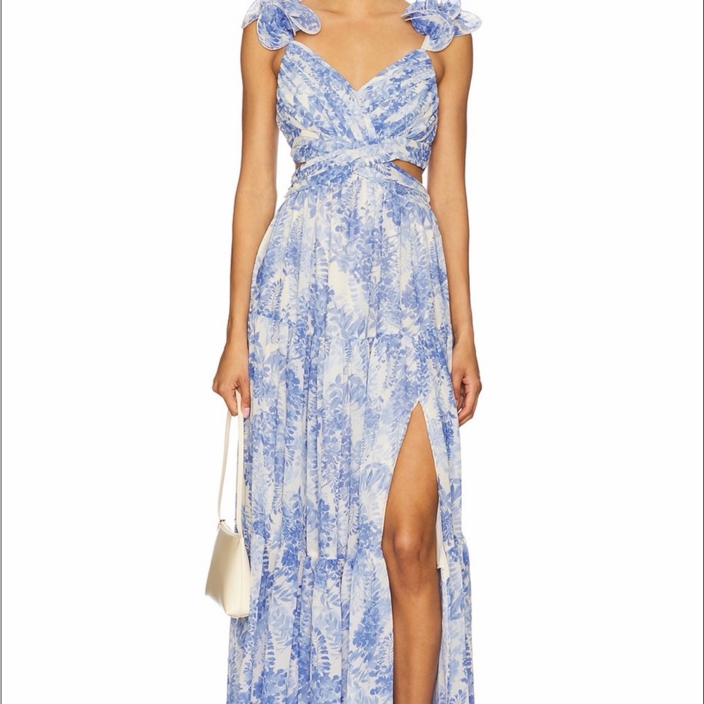 ASTR the Label Fritallia Blue Floral Women's Dress